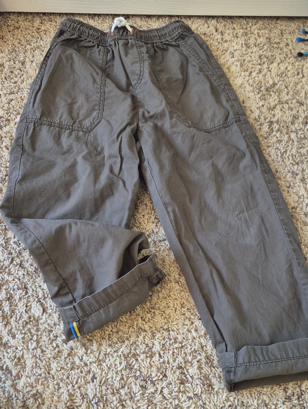 Men's Casual Drawstring Cotton Pants - Gray